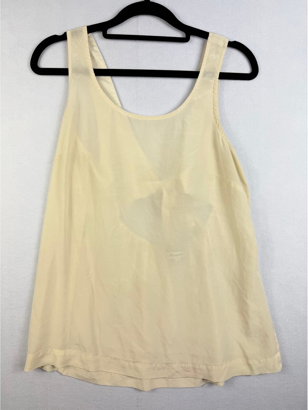 Madewell 100% Silk Ivory Tie Bow Back Tank Top Boho Size S